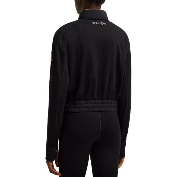 Purchase (W) 몽클레르 그르노블 슬림핏 로고 자수 집업 재킷 - 블랙. J20988G00008829H7999