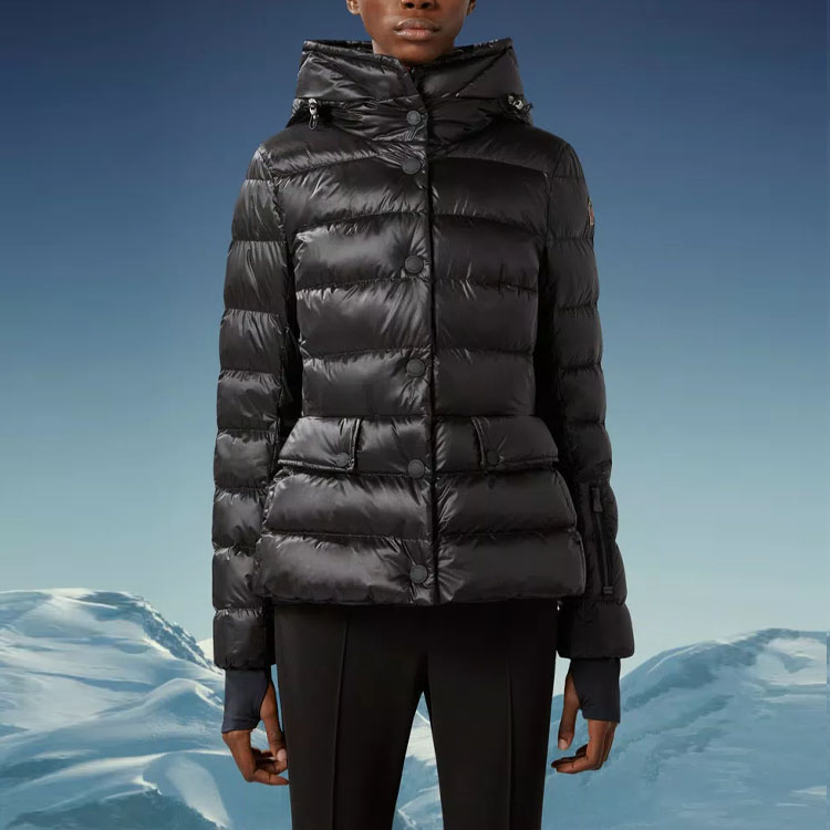 Lookbook (Women) Moncler Grenoble Armoniques Black Short Down Jacket with Hood and Zipper I20981A0005853071999