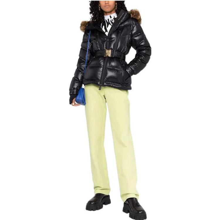 Lookbook (W) Moncler Grenoble Bernin Jaket Hitam Pendek dengan Hoodie. G20981A00012539YL999