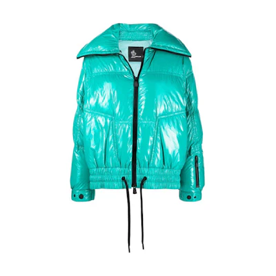 (Women) Moncler Grenoble Chambairy Logo Patch Down Jacket Women’s Green G20981B50800539FT760