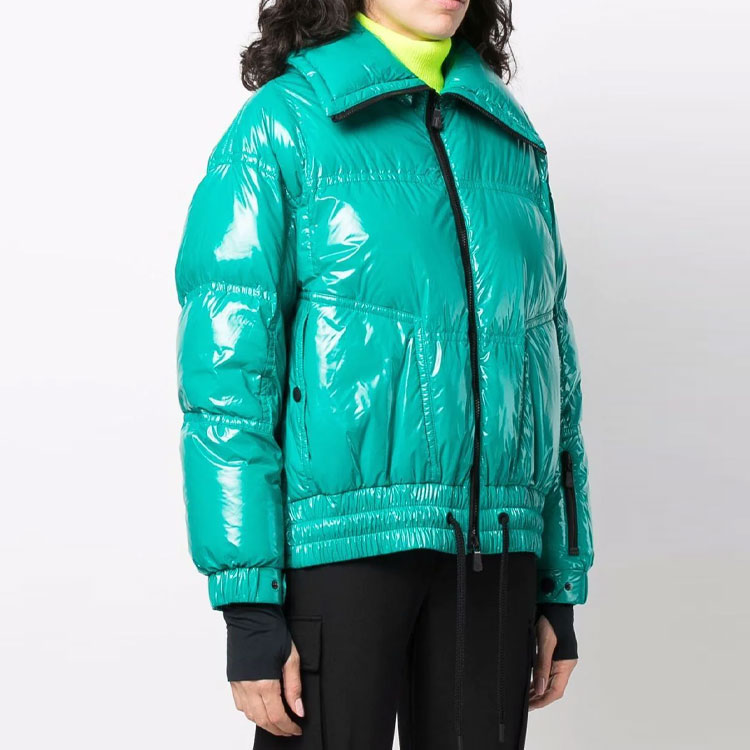 Shop (W) Chaqueta Verde Mujer Moncler Grenoble Chambairy Logo Patch Plumas. G20981B50800539FT760