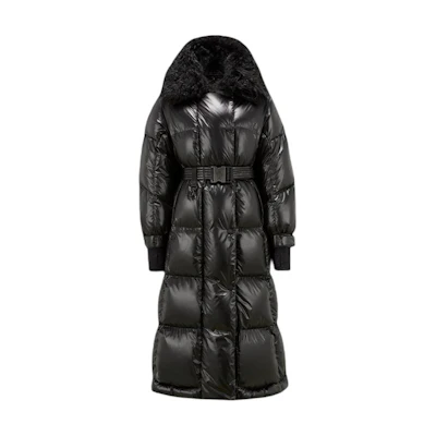 (Women) Moncler Grenoble Chamoille Long Black Down Jacket with Hood. I20981C00003539JH999