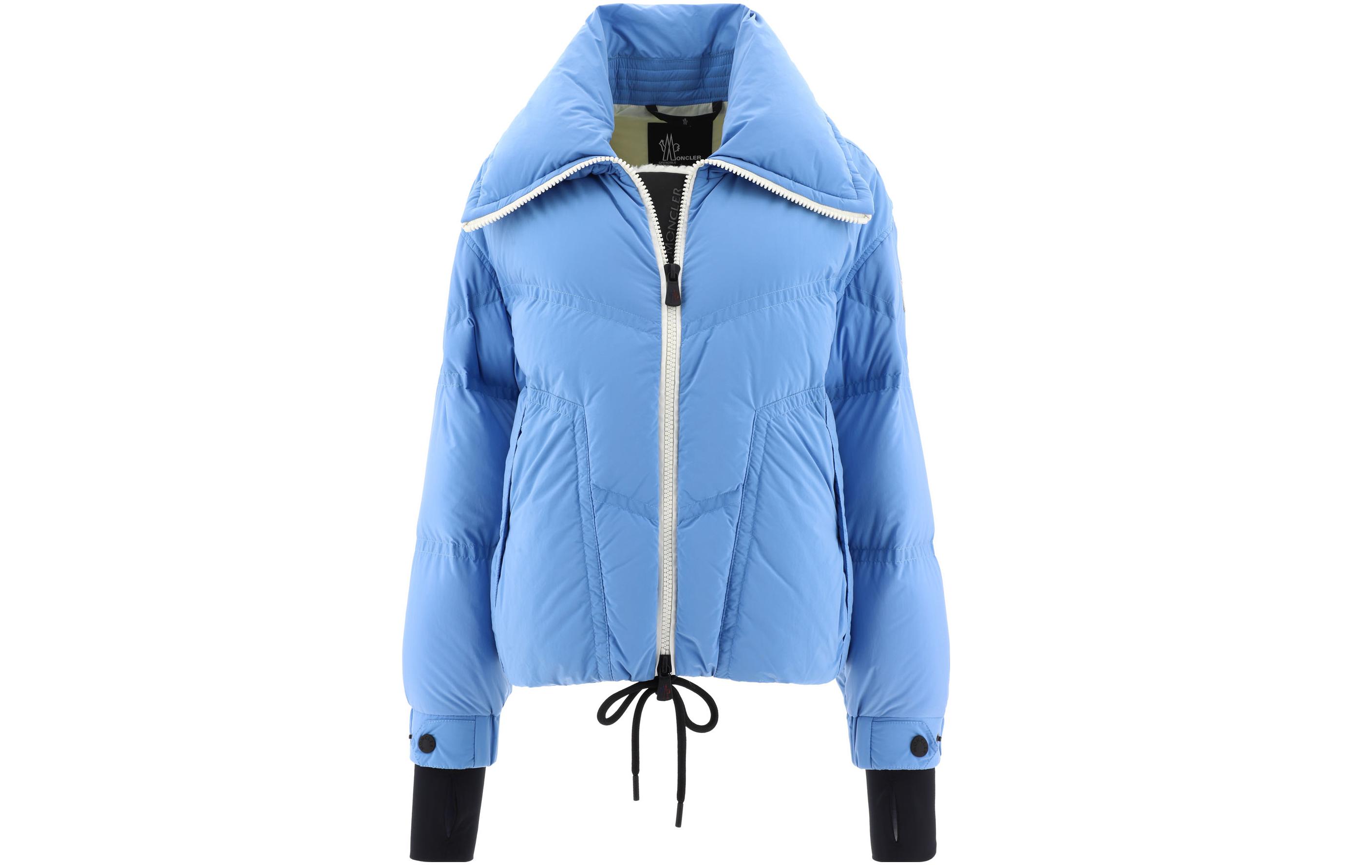 (Women) Moncler Grenoble Cluses FW22  Blue Logo Hooded Down Jacket. H20981A0002453862723