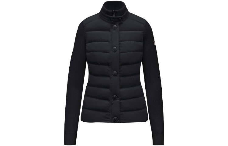 (Women) Moncler Grenoble FW22  Black Down Jacket with Zip and Button Design. H20989B00004A9462999