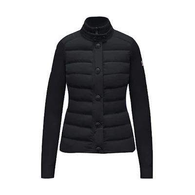 (Women) Moncler Grenoble FW22 Black Down Jacket with Zip and Button Design. H20989B00004A9462999