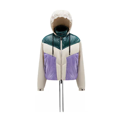(Women) Moncler Grenoble FW22 Ledi Colorblock Short Down Jacket White H20981A0001054155P08