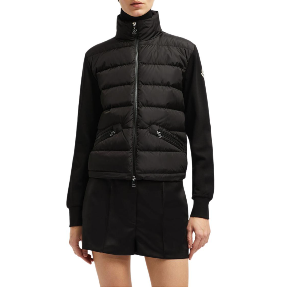 (Women) Moncler Grenoble FW24  Black Long-Sleeve Sweatshirt with Side Zip Pockets. J20938G0000389ALE999 圖 3