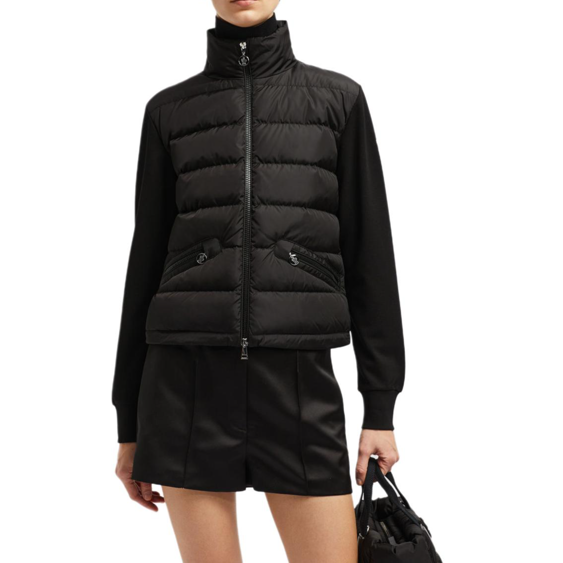 (Women) Moncler Grenoble FW24  Black Long-Sleeve Sweatshirt with Side Zip Pockets. J20938G0000389ALE999 圖 4