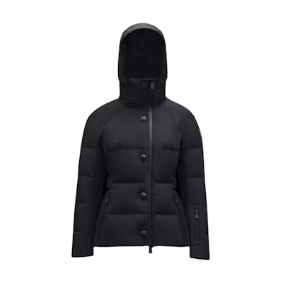 (Women) Moncler Grenoble FW24 Guyane Black Hooded Slim Down Jacket Windproof Waterproof J20981A5124053861999