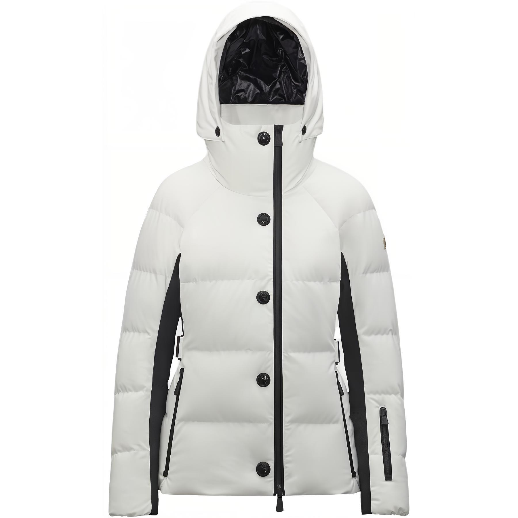 (Women) Moncler Grenoble FW24 Guyane  Slim Fit White Hooded Down Jacket J20981A5124053861041