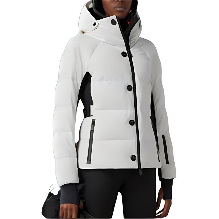 Lookbook (W) 盟可睐 Grenoble FW24 Guyane 修身白色连帽羽绒夹克 J20981A5124053861041