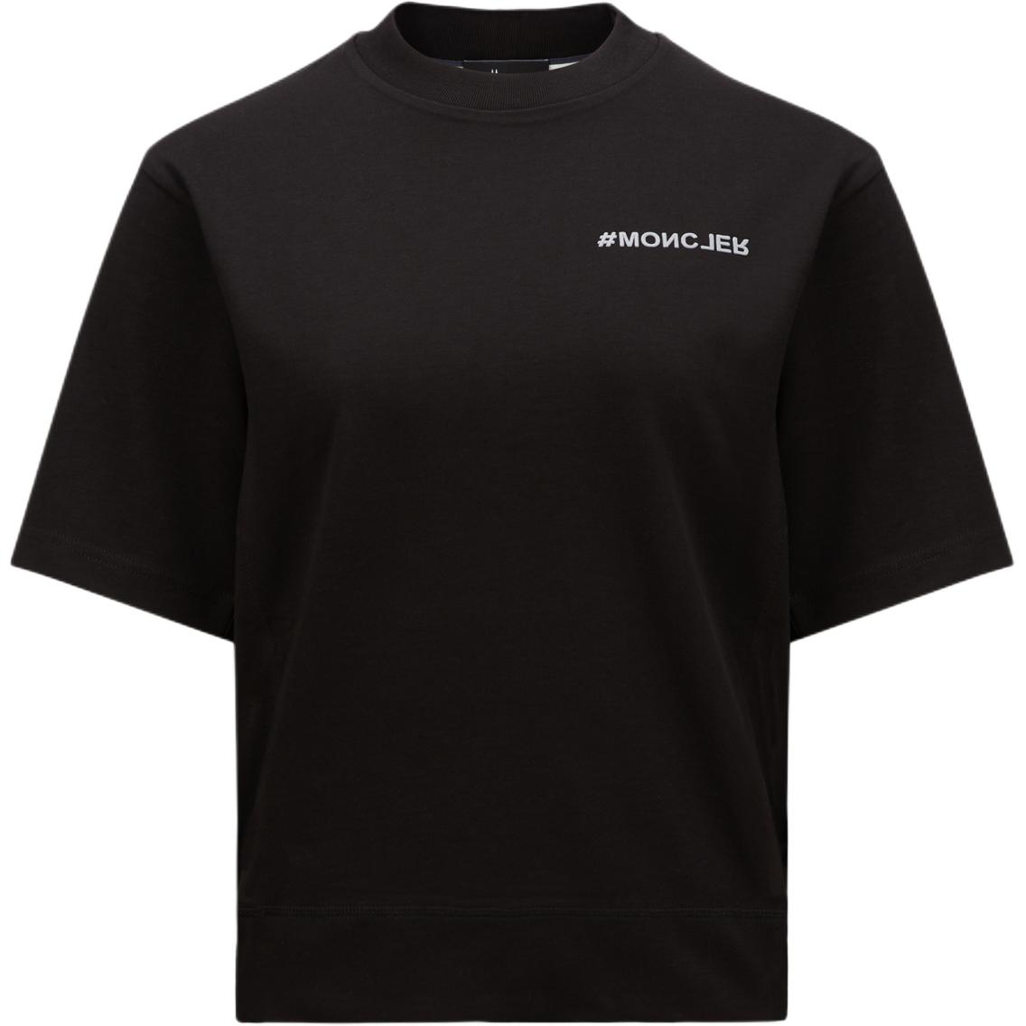 Order (W) 蒙克莱格勒诺标志宽松版型黑色短袖T恤。 J20988C0000483927999