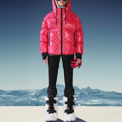 (Women) Moncler Grenoble Red Quilted Down Jacket with Printed Sleeve Logo. G20981A00021595K2548 Shop (Women) Moncler Grenoble Red Quilted Down Jacket with Printed Sleeve Logo. G20981A00021595K2548