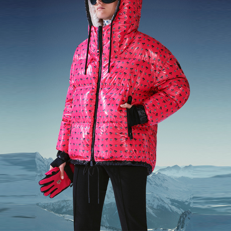 Purchase (W) Chaqueta Roja Acolchada Moncler Grenoble con Logo Estampado en la Manga. G20981A00021595K2548