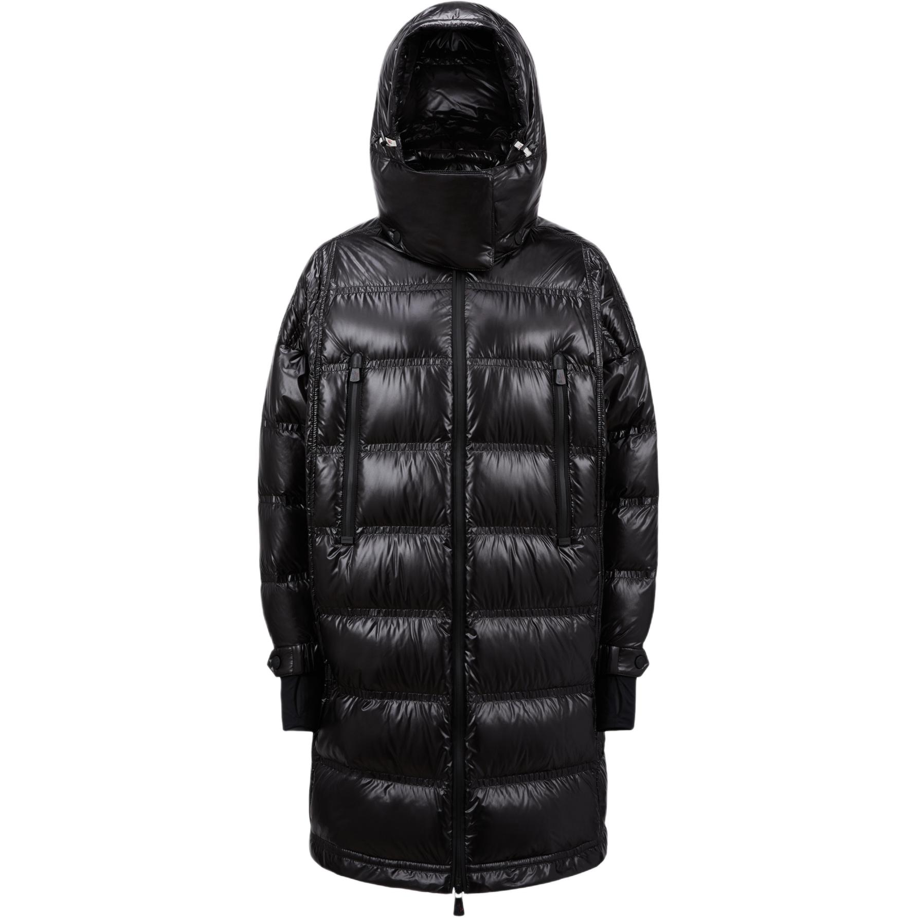 (Women) Moncler Grenoble Rochelair Long Down Jacket Black  Removable Hood Coat J20981C00002539JH999