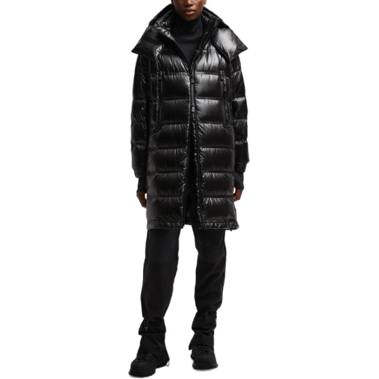 Lookbook (W) 몽클레르 그레노블 로셰레어 롱 다운 재킷 블랙 탈부착 후드 코트 J20981C00002539JH999