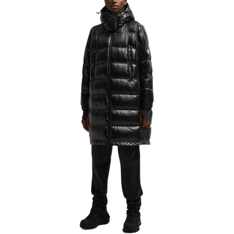 Purchase (W) 몽클레르 그레노블 로셰레어 롱 다운 재킷 블랙 탈부착 후드 코트 J20981C00002539JH999