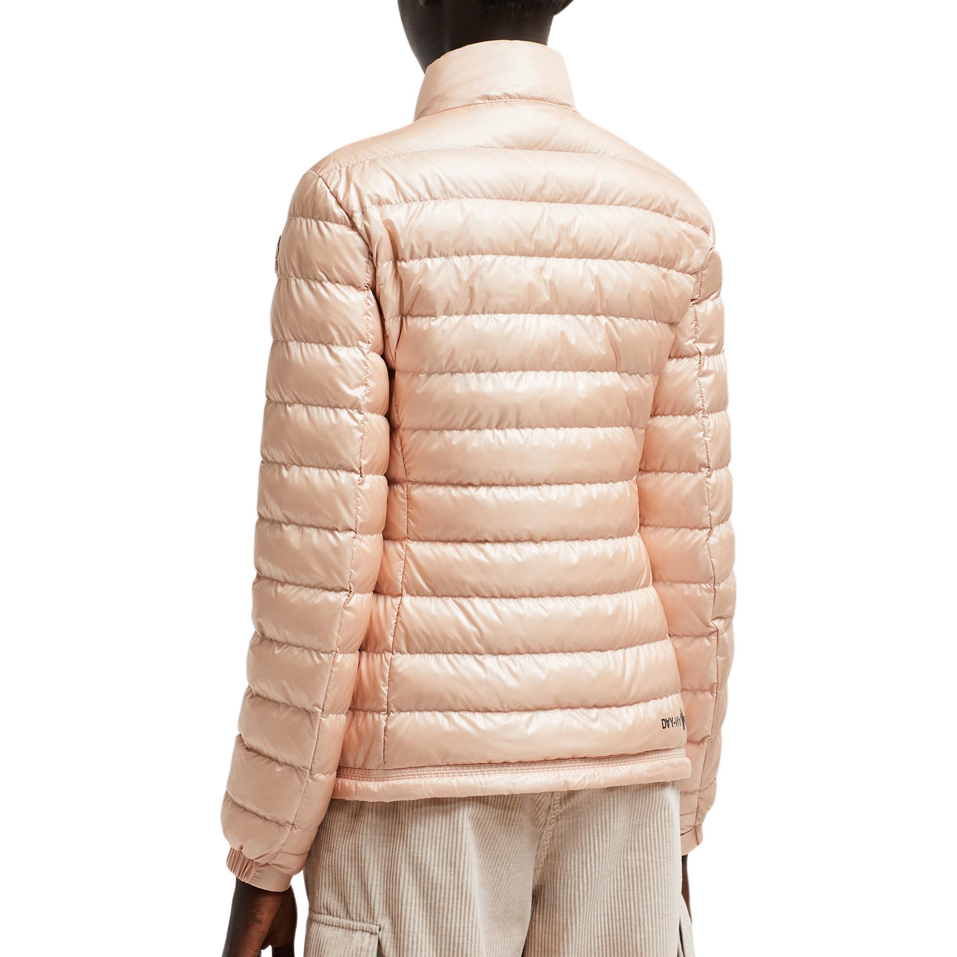 Shop (W) 몽클레르 그레노블 여성 숏 스탠드 칼라 라이트 핑크 다운 자켓. J20981A00021539YL51K