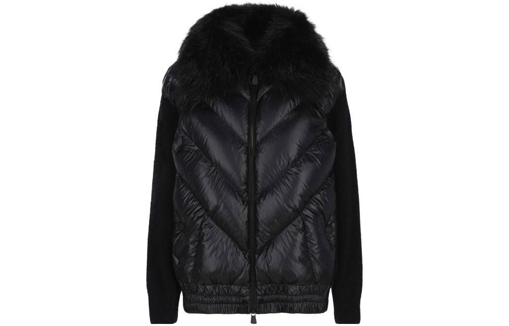 Buy (Women) Moncler Grenoble Solid Quilted Parka with Fur Hood  Black. 9B00006M1126999