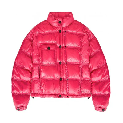 (Women) Moncler Grenoble Solid Single-Breasted Down Jacket Red . 1A00036539YL55E