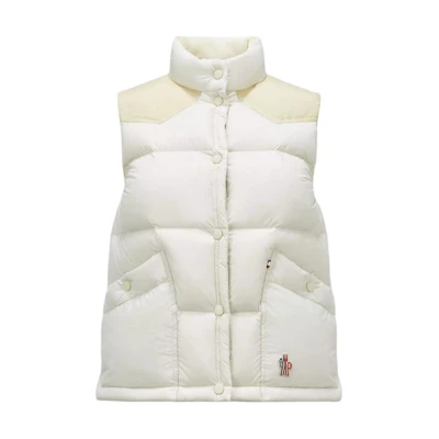 (Women) Moncler Grenoble Sorapis White Down Puffer Vest Sleeveless Jacket. J10981A00007596K721F