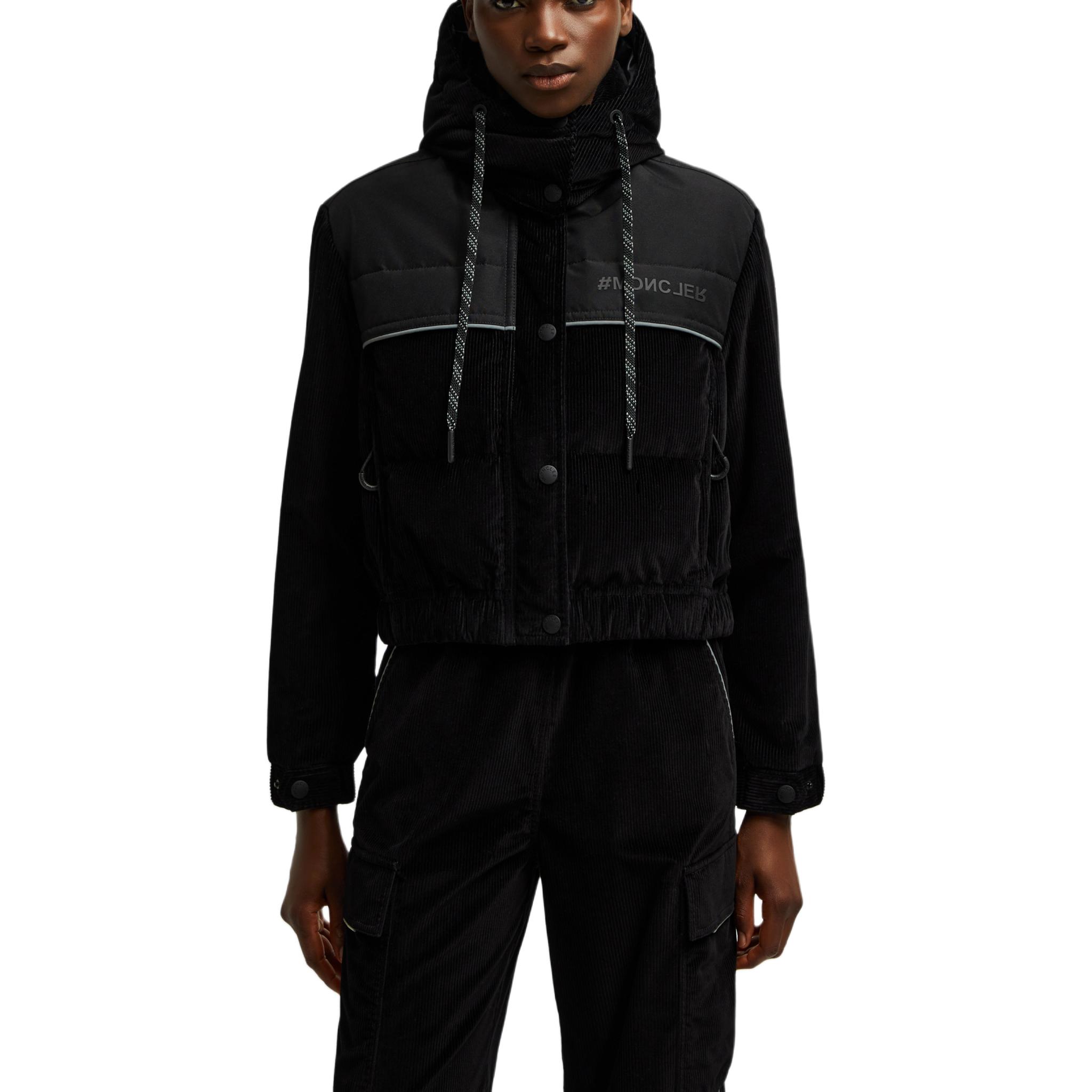 (Women) Moncler Grenoble Spinas Detachable Hood Short Down Jacket Women Black. J20981A00005595EO999 圖 3