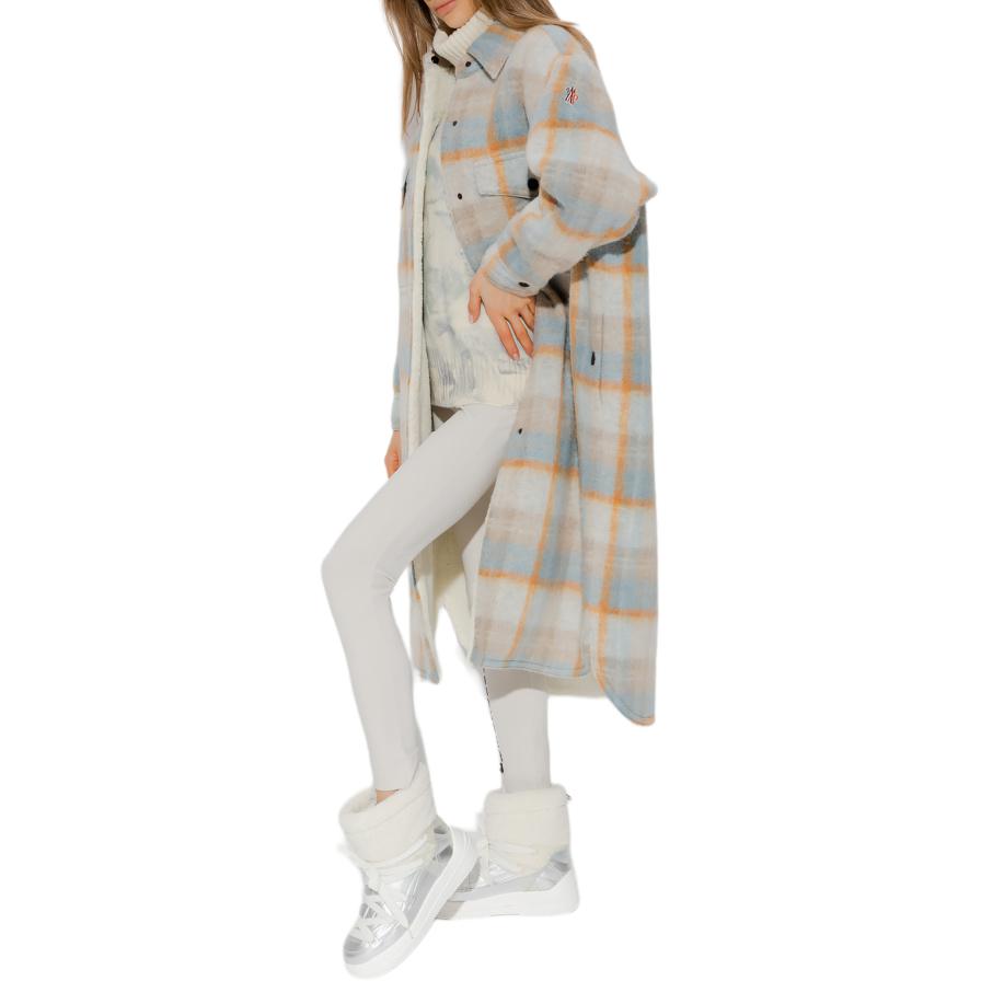 Cheap (W) Moncler Grenoble SS22 格紋羊毛外套內襯抓毛 多色款式。 H20981A00030899O9F05