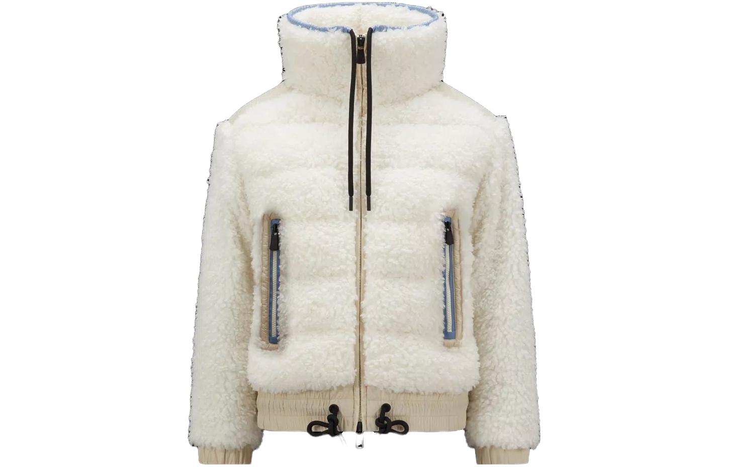 Order (W) Moncler Grenoble SS23 白色抓絨抽繩拉鍊羽絨外套 I20988G00020899A9034