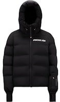 (Women) Moncler Grenoble Suisses Black Short Down Jacket with Letter Print. I20981A000245399D999 (Women) Moncler Grenoble Suisses Black Short Down Jacket with Letter Print. I20981A000245399D999
