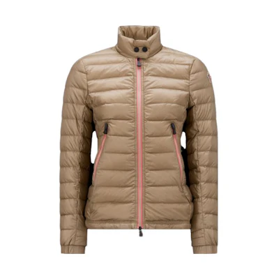 (Women) Moncler Grenoble Walibi Beige Down Jacket with Stand Collar and Zipper. I20981A00005595B122D