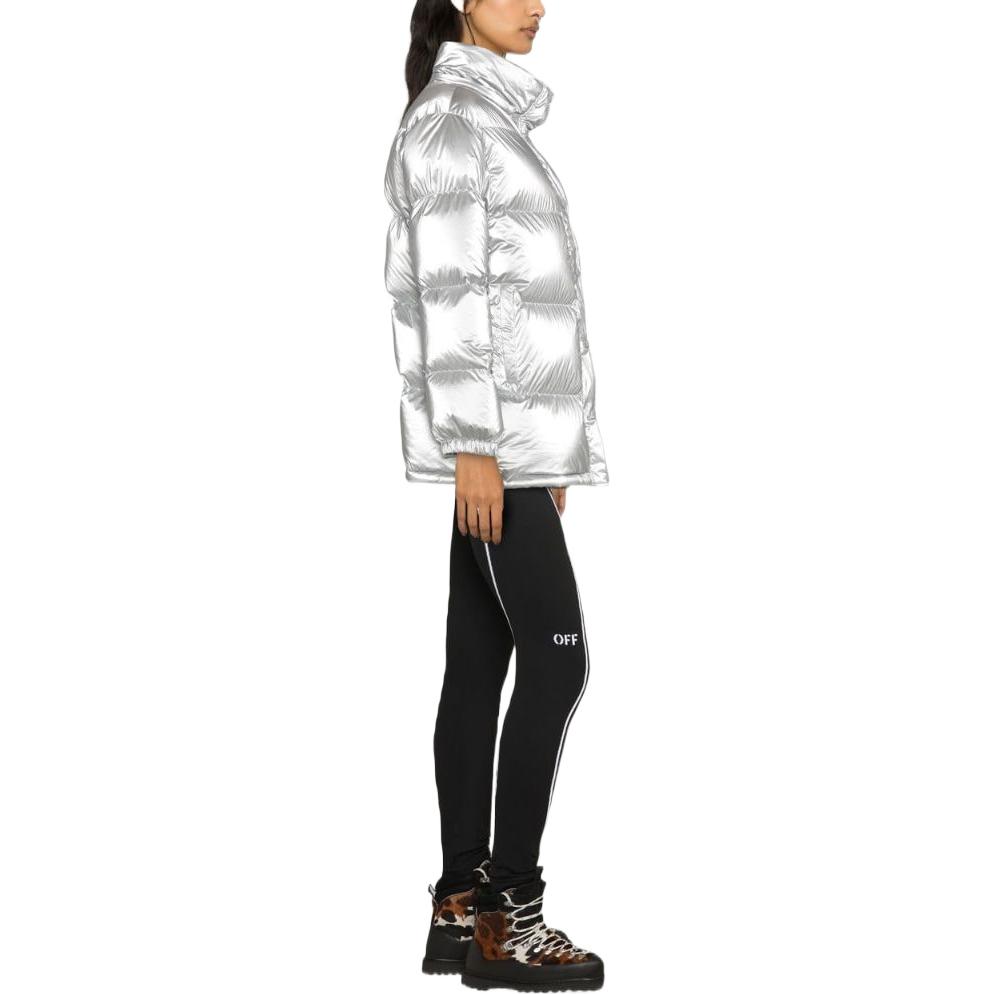 Details for (W) Moncler Hanau FW22 Jaket Down Lengan Panjang Silver Putih Glossy. H20931A0010653A3H900