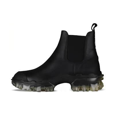 (W) Moncler Hanya Leather Chelsea Boot 'Black'
