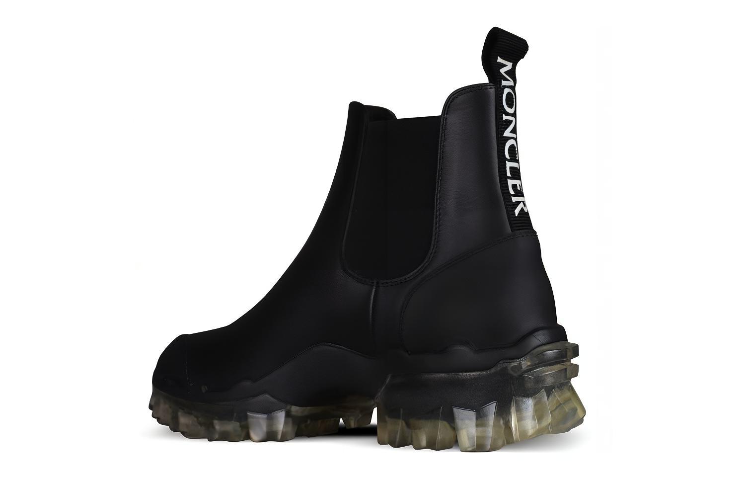 Shop (W) 盟可睐 Hanya 黑色皮革切尔西靴 4F7010002SFT999