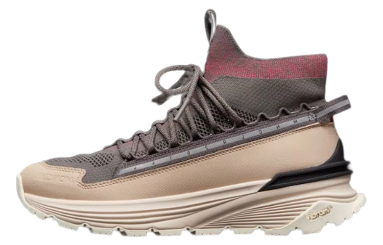 (W) Moncler High-Top Sneaker 'White and Grey'