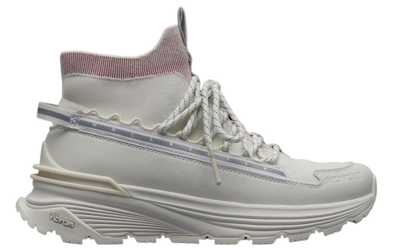 (W) Moncler High-Top Sneakers 'Grey White Pink' 圖 2