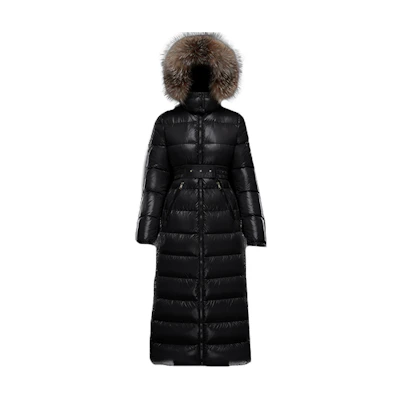 (Women) Moncler Hudson Black Down Puffer Jacket with Logo 0931D53002C0065999