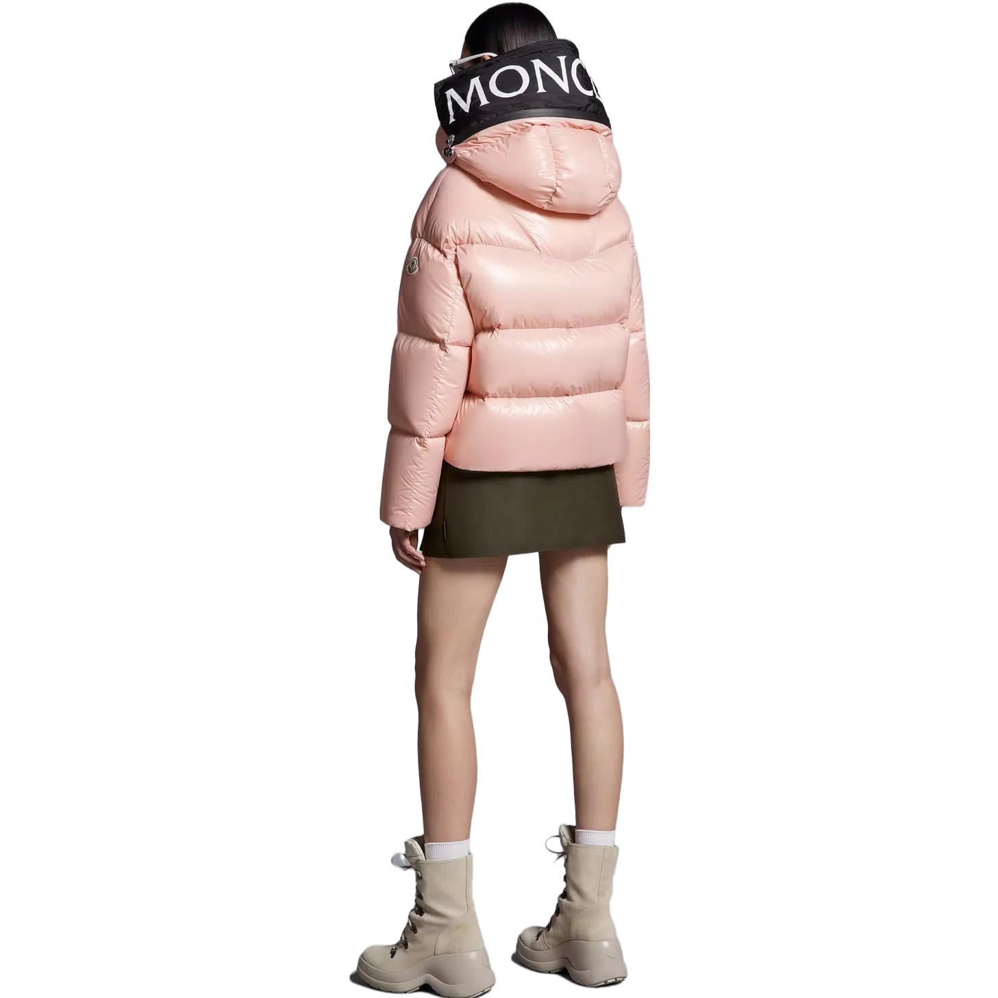 (Women) Moncler Huppe  Short Loose Down Jacket Hooded Zip Light Pink I20931A001315963V51A 圖 3