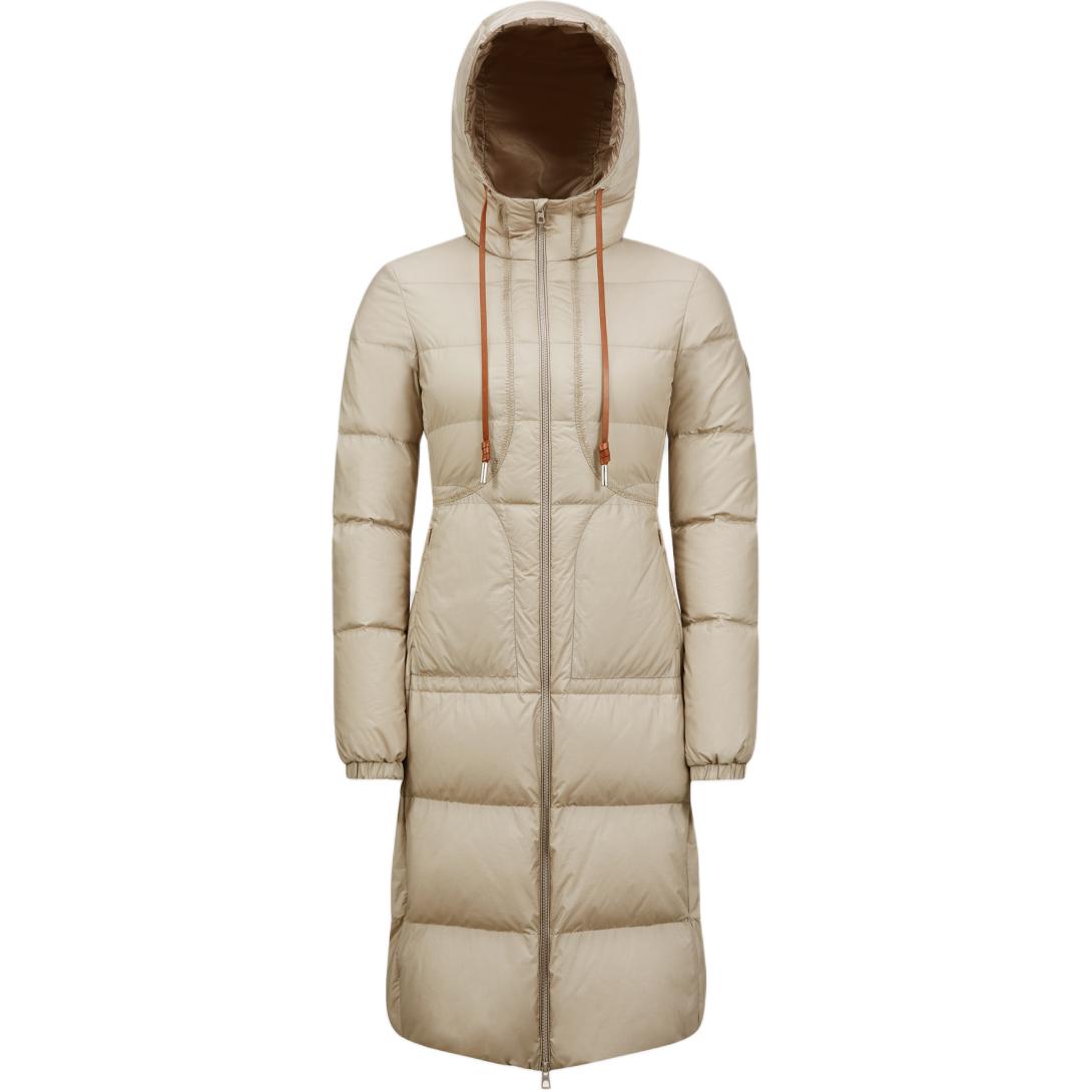 (Women) Moncler Idocrase  Long Down Jacket Beige - Hooded, Solid Color Design. J20931C000355984K21Q 圖 2