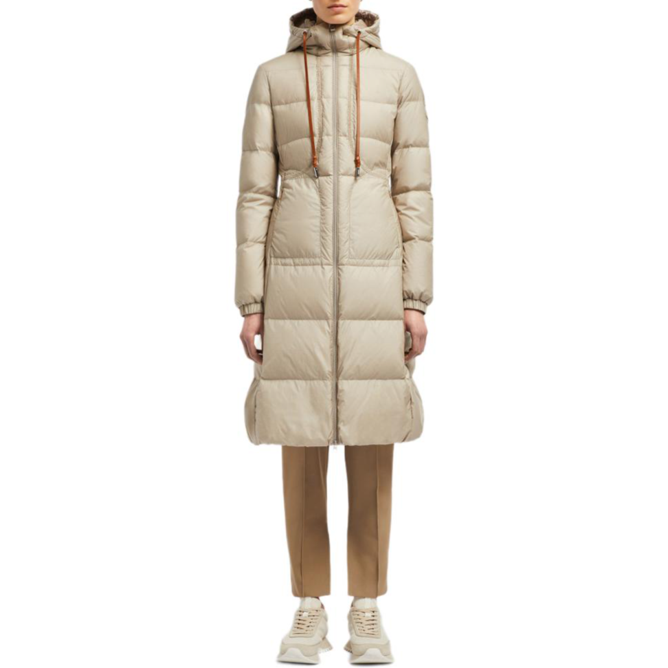 (Women) Moncler Idocrase  Long Down Jacket Beige - Hooded, Solid Color Design. J20931C000355984K21Q 圖 3
