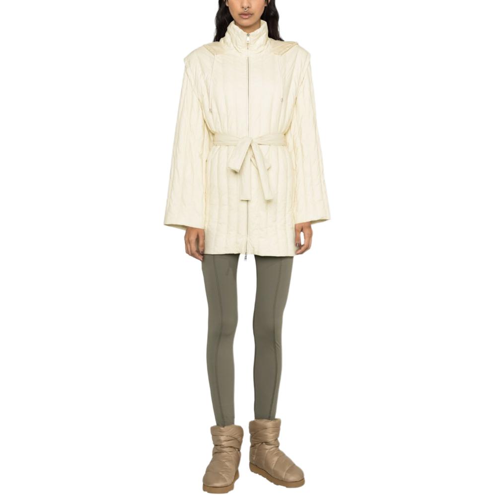 (Women) Moncler Ivory White Fitted Down Jacket with Stand Collar and Long Sleeves I10931A00071M2883 圖 3