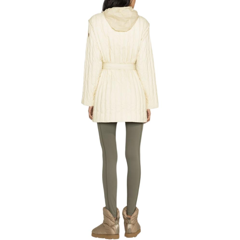 (Women) Moncler Ivory White Fitted Down Jacket with Stand Collar and Long Sleeves I10931A00071M2883 圖 4