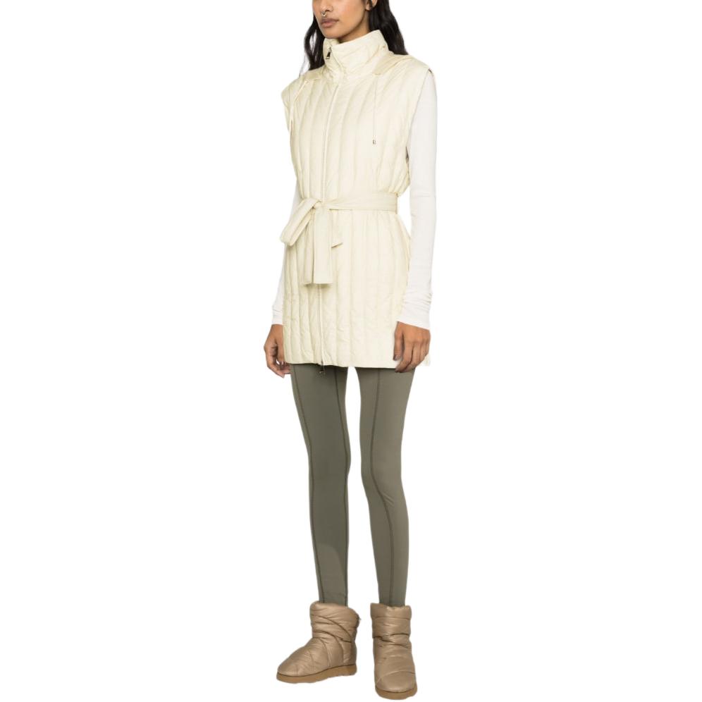 (Women) Moncler Ivory White Fitted Down Jacket with Stand Collar and Long Sleeves I10931A00071M2883 圖 5