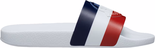 (Women) Moncler Jeanne Slide 'White Tricolor' H109B4C0-00600-1A49-002 (Women) Moncler Jeanne Slide 'White Tricolor' H109B4C0-00600-1A49-002