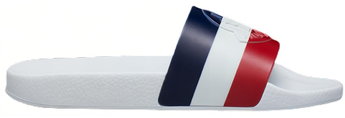 (Women) Moncler Jeanne Slide 'White Tricolor' H109B4C0-00600-1A49-002 Order (Women) Moncler Jeanne Slide 'White Tricolor' H109B4C0-00600-1A49-002