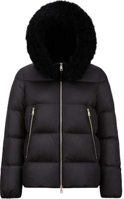 (Women) Moncler Laichefur Short Puffer Jacket with Fur Collar - Black. J20931A0017454AQE999 Buy (Women) Moncler Laichefur Short Puffer Jacket with Fur Collar - Black. J20931A0017454AQE999