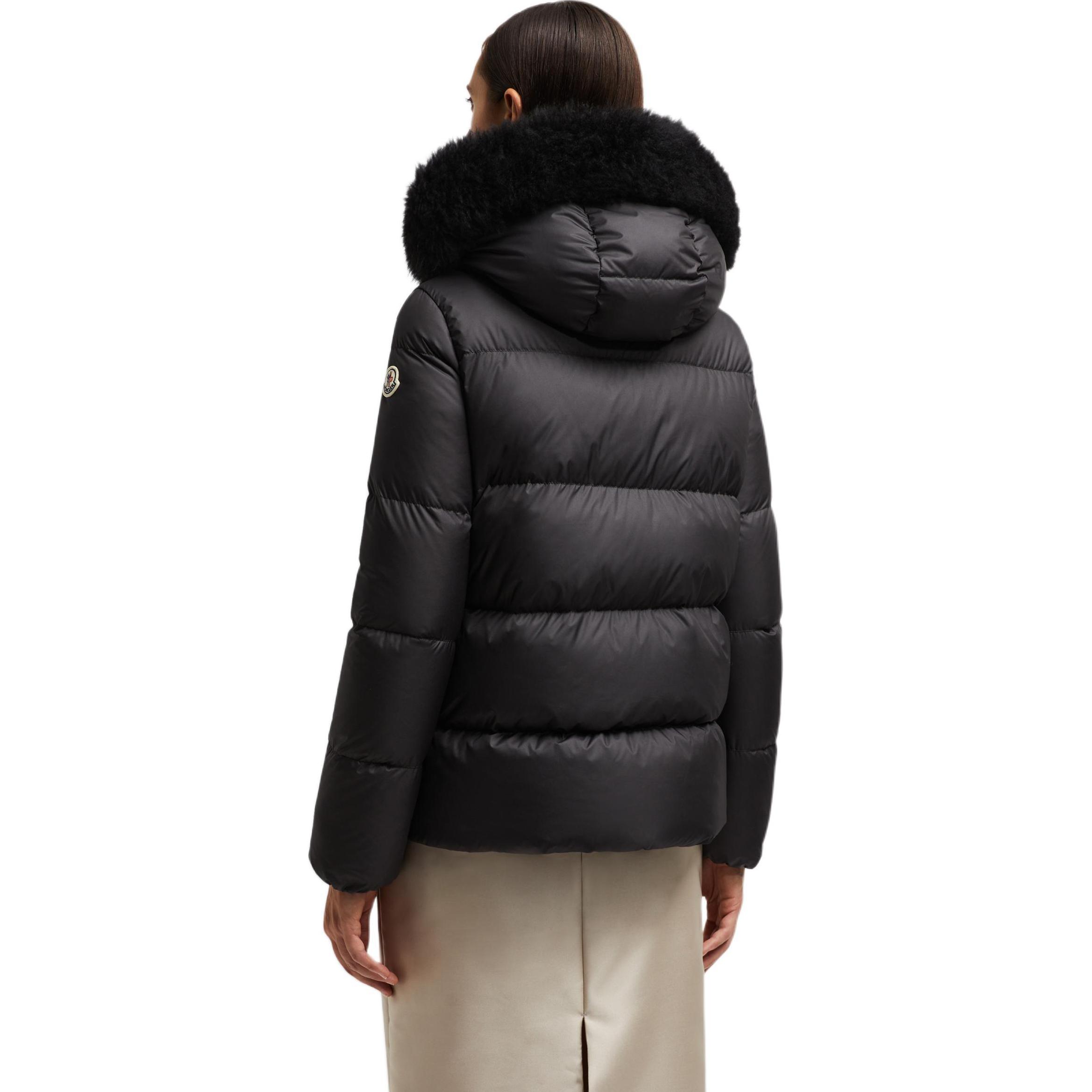 Purchase (Women) Moncler Laichefur  Short Puffer Jacket with Fur Collar - Black. J20931A0017454AQE999