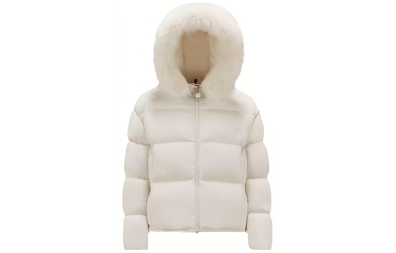 (Women) Moncler Laichefur  White Full-Zip Hooded Puffer Jacket. I20931A0013854A81034