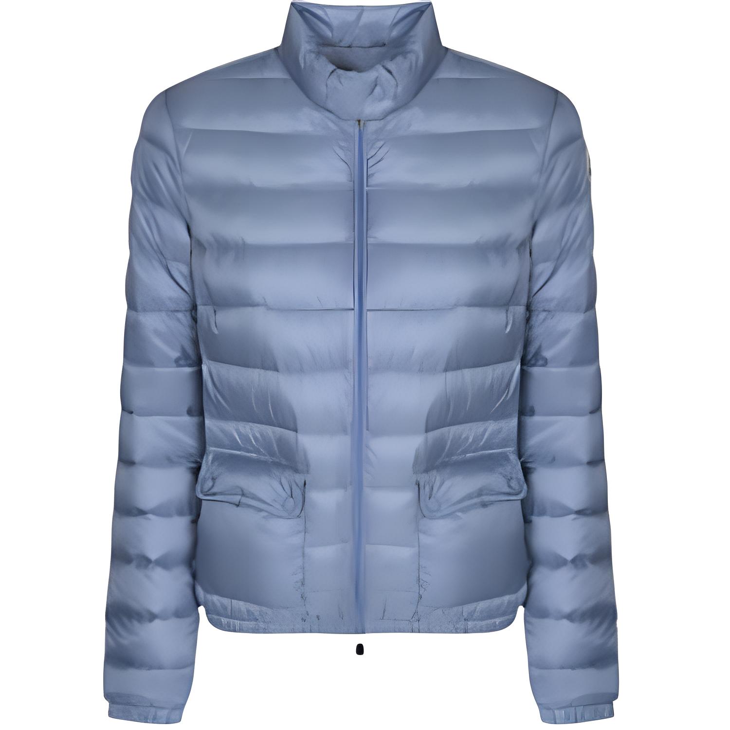 (Women) Moncler LANS  High-Neck Zip Down Jacket in Blue. J10931A1010053048715