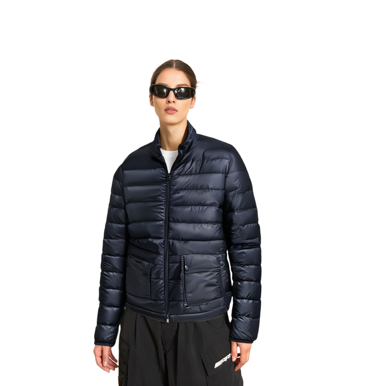 (Women) Moncler Lans  Midnight Blue Short Down Jacket with Zipper. H10931A1010053048778 圖 3