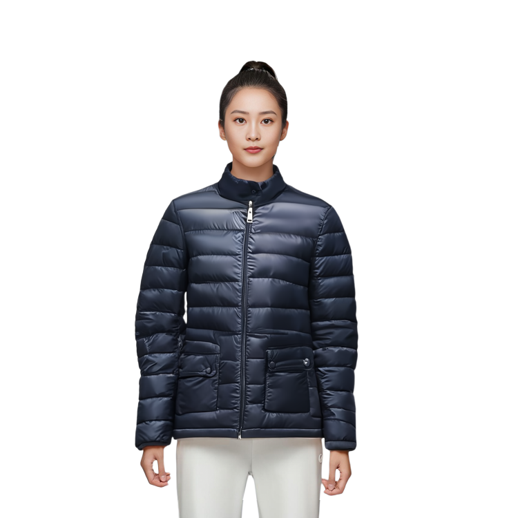 (Women) Moncler Lans  Midnight Blue Short Down Jacket with Zipper. H10931A1010053048778 圖 7